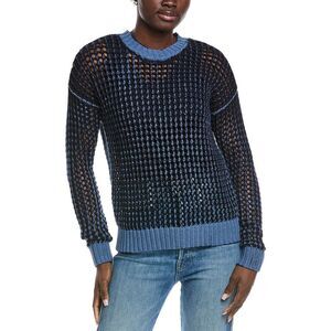 Autumn Cashmere Womens  Chunky Mesh Sweater, Blue